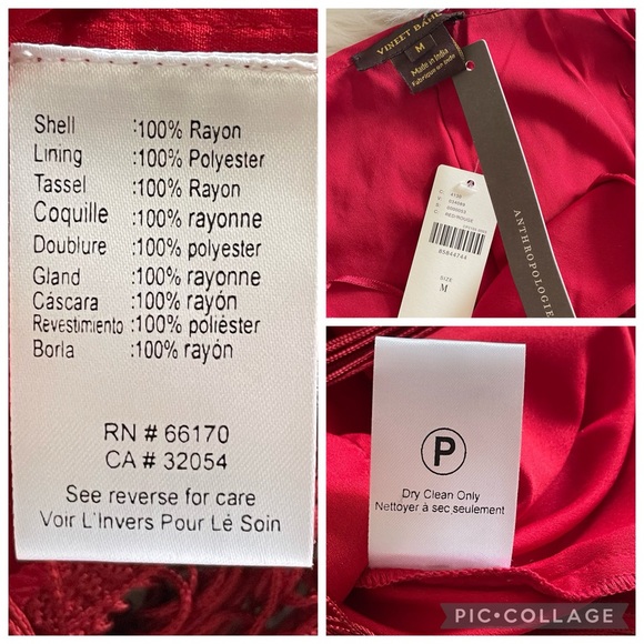 Vineet Bahl Anthropologie Red Sleeveless V-Neck Fringe Maxi Dress NWT Medium - Picture 16 of 16